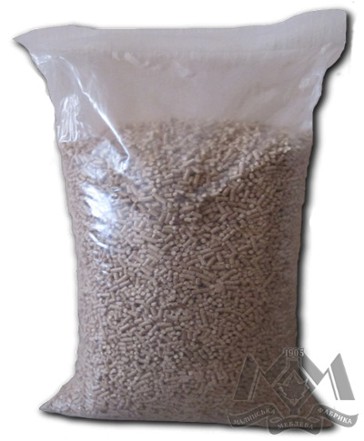 Wood pellets in plastic bag - Malyn furniture factory and MEBLEVA BV